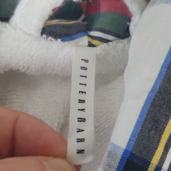 Pottery Barn Waffle Weave Resort Stewart Plaid Robe Unisex Small NWOT - Picture 4 of 5